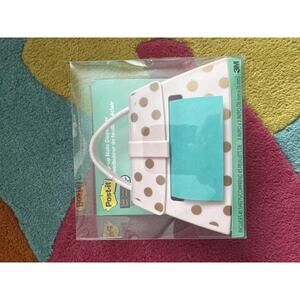 Post-it Pop-Up Note Dispenser Purse Pink Polka Dot 3x3 New